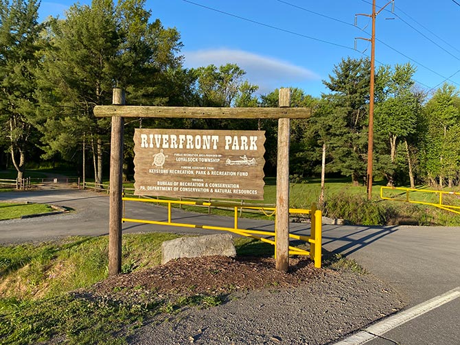 Canfield Island/Riverfront Park entrance - Loyalsock, PA